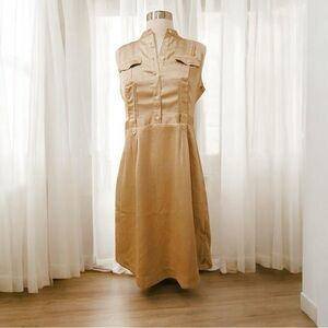 Banana Republic Vintage Sleeveless Pleated Dress w/ Patch Pockets + A-Line Skirt